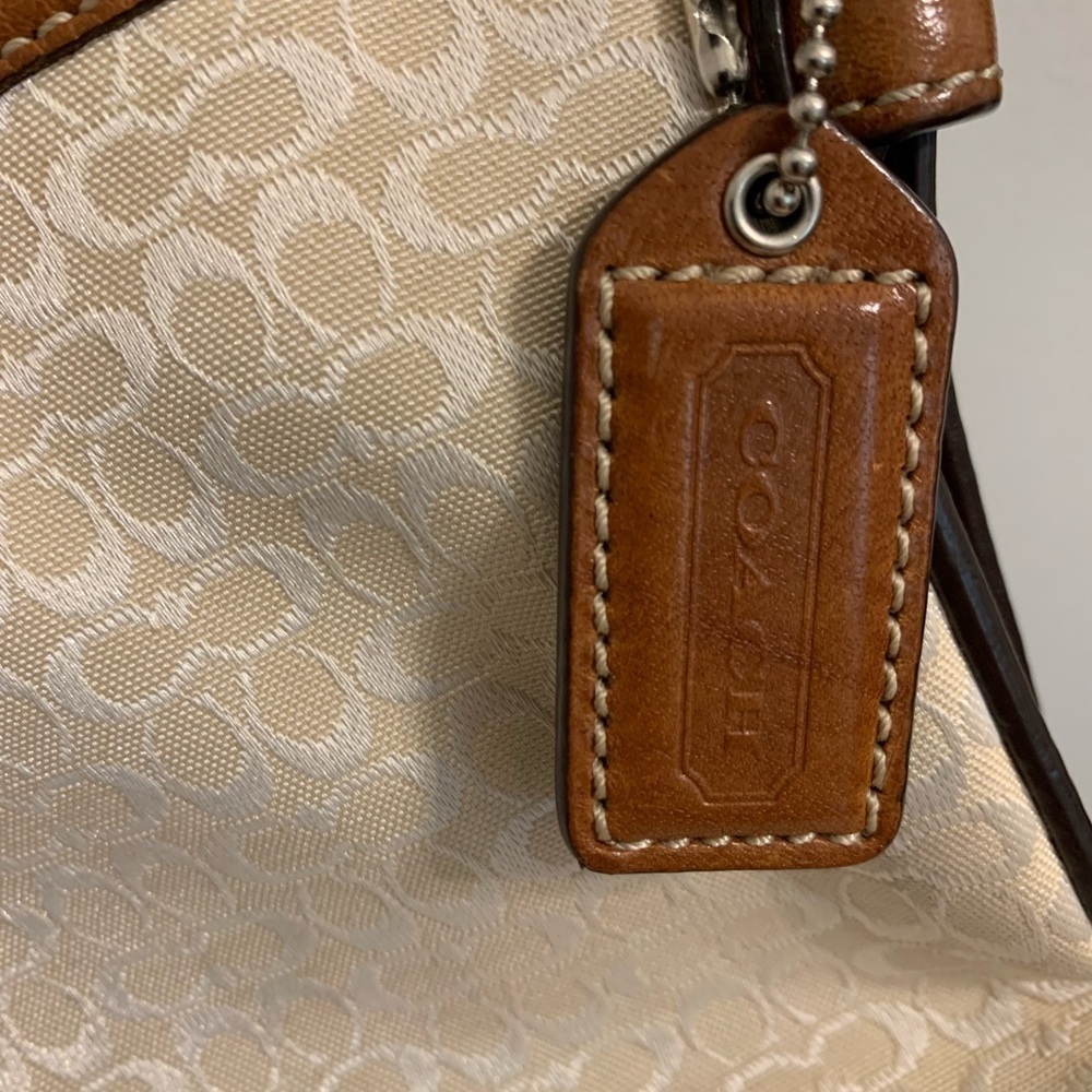 Coach cream and brown cognac crossbody Shoulder bag - Picture 6 of 9
